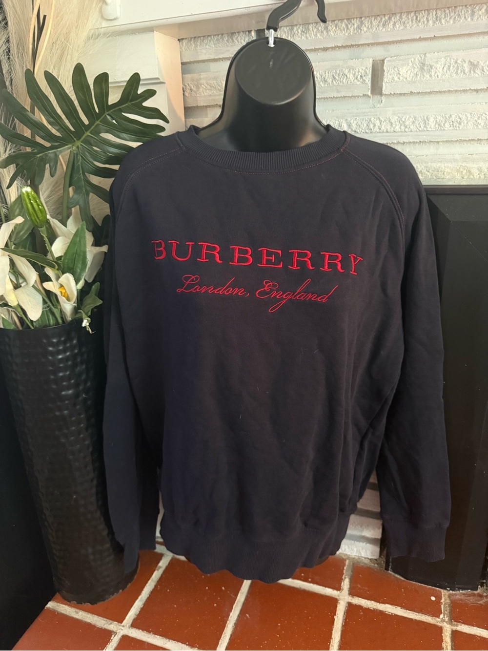 Women’s Burberry Navy Crewneck Sweatshirt - Size L